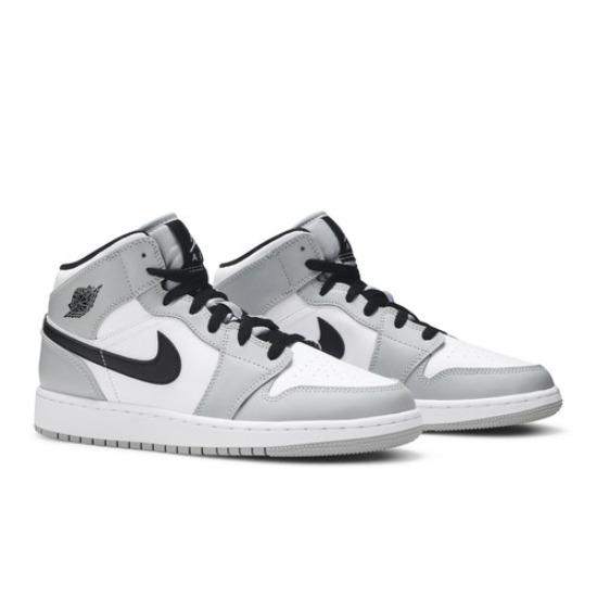 Air Jordan 1 Mid GS Light Smoke Grey 554725-092