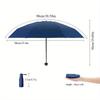 5-Fold Off Mini Travel Umbrella - 6-rib Ultra-light Compact Capsule Umbrella, Portable Manual Sun and Rain Cover