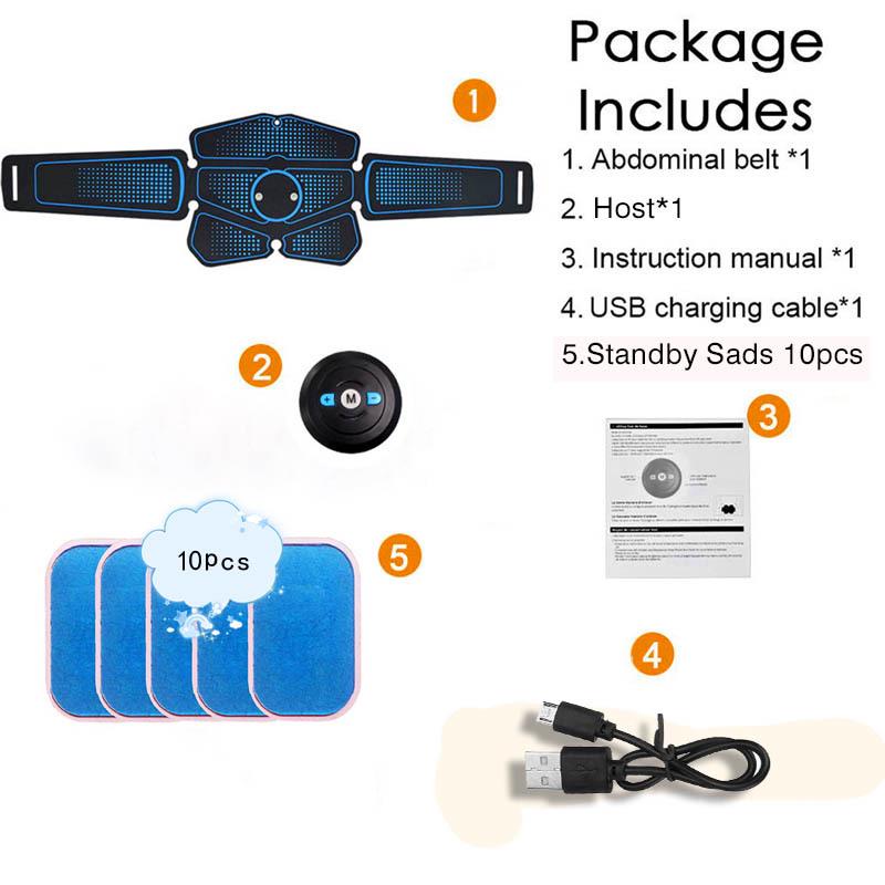 

EMS Waist Belt: Sports Training Muscle Stimulator with Microcurrent Pulse for Abdominal Fitness