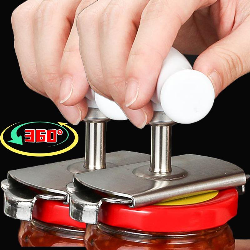 Multi-Function Stainless Steel Bottle Cap Opener Adjustable Lids Off Jar Opener Labor-Saving Screw Can Openers Kitchen Gadgets