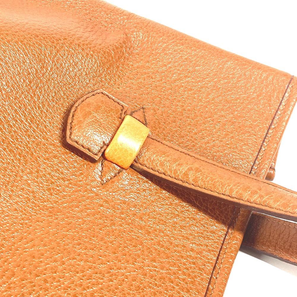 HERMES gallop Shoulder Bag, Vertical, Shoulder Bag Tote Bag Leather Gold Brown
