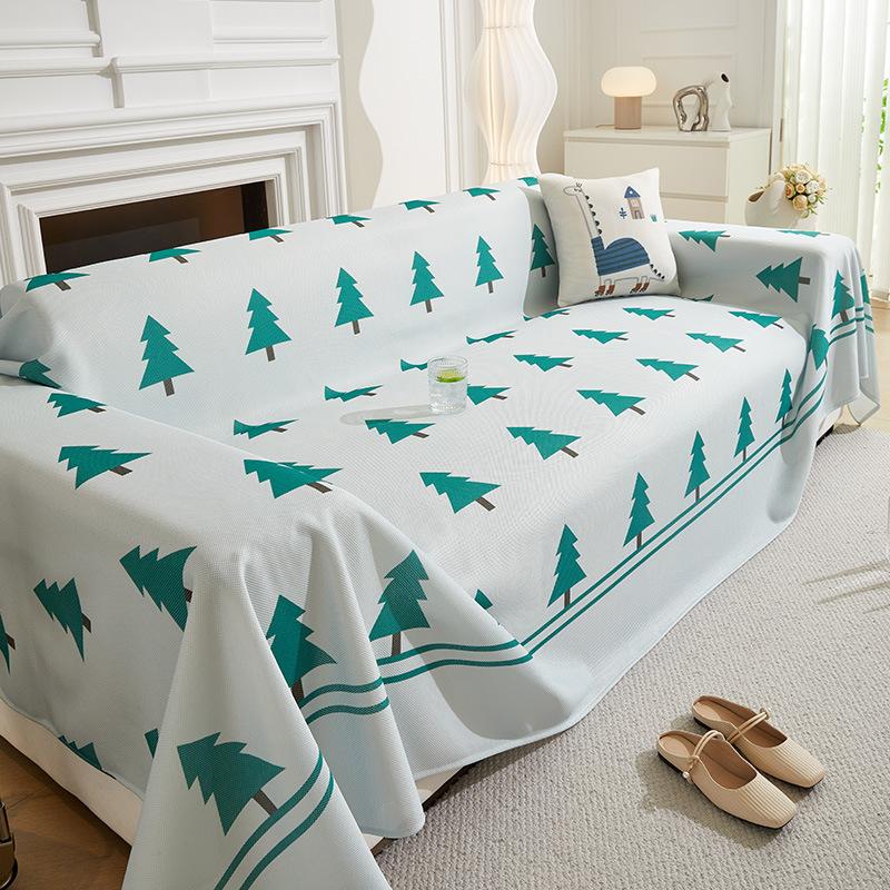 Ice Silk Sofa Cover Towel Non-Slip High-Grade Sofa Cover Cloth Summer Summer Mat Sofa Cover Summer Sofa Towel