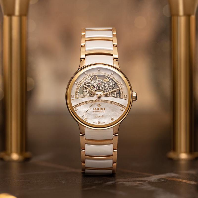 RADO Radar Crystal Series Automatic Mechanical Movement Skeleton Diamond Women's Watch Swiss Watch White Dial R30029932