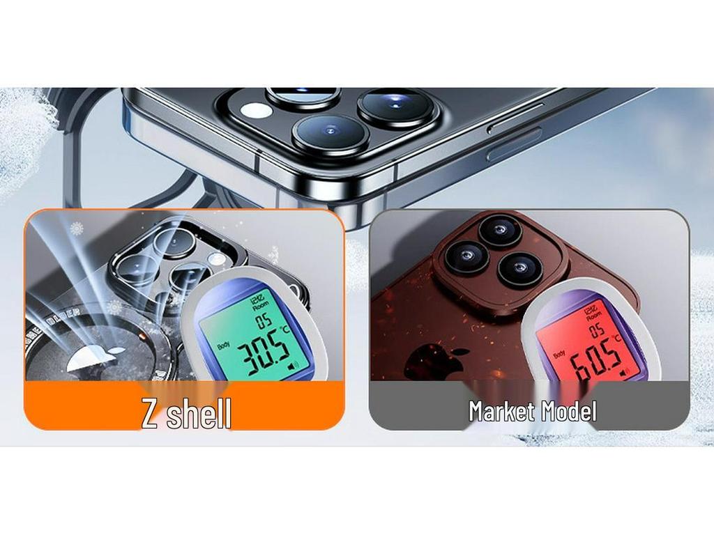 Custodia Magnetica in Metallo Antiurto a Z Creativa per iPhone 17 Pro con Dissipazione del Calore.