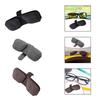 Car Sunglasses Holder Clip Eyeglasses Hanger Clip PU Leather Practical Magnetism for Different Size Eyeglasses Eyeglass Holder