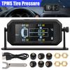 Wireless Car Tpms Tire Pressure Sensors Solar Tire Pressure Monitoring System Temperature Alarm 6 Wheel Tyre External Sensor