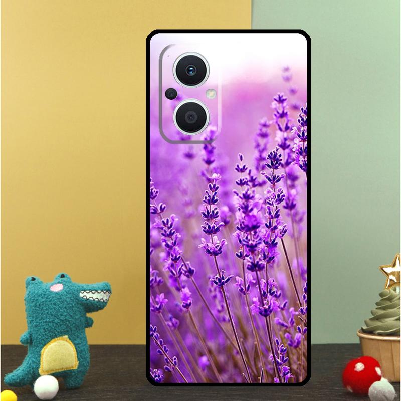 Lavender Purple Flowers Case For OPPO Reno 15 15F 14 13 12 11 10 Pro 14F 13F 12F 11F 8T OPPO Find X9 X8 X6 Pro Cover
