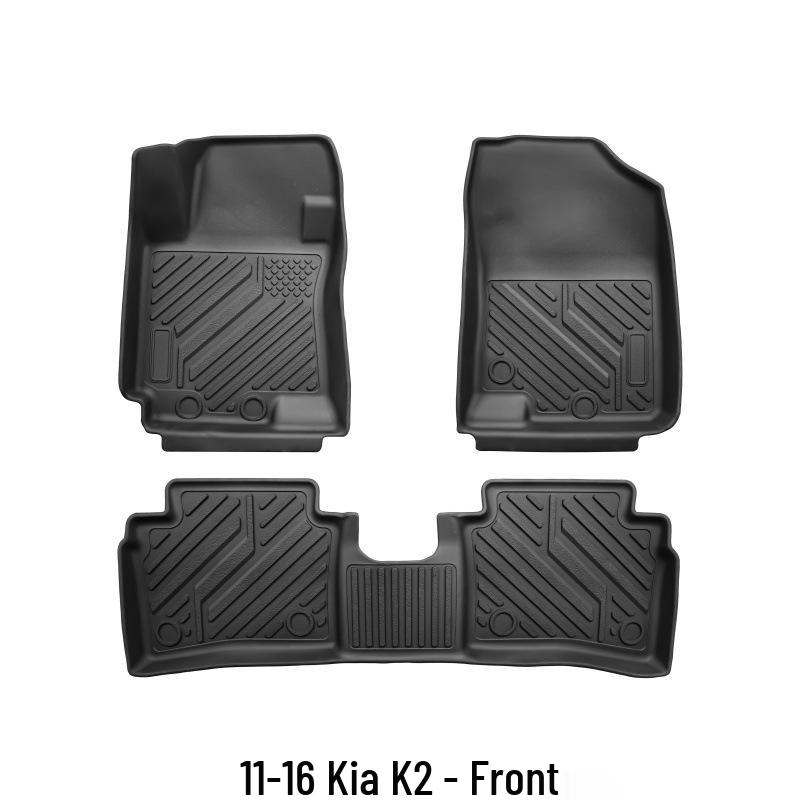 Kia K2 3D High-Edge TPE Floor Mats (2011-2016) - Eco-Friendly Interior Upgrade