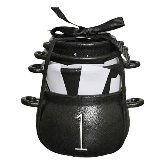 Mini Black Cauldron Halloween Witch Cauldron Pot Bucket Multi-purpose Small Candy Bowl