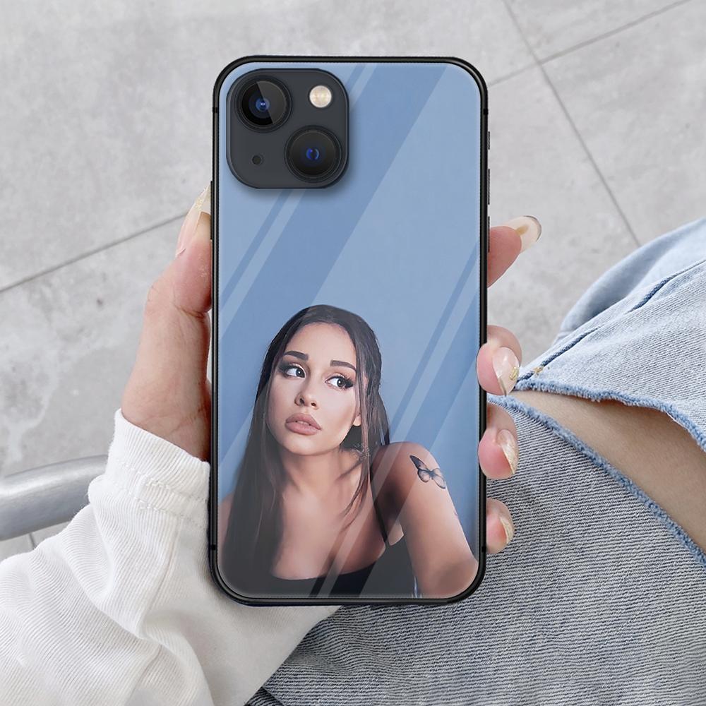 Ariana Grande Fashion Girl Tempered Glass Phone Case Cover For IPhone 6 7 8 11 12 13 X Xs Xr Pro Max Plus Samsung Galaxy Xiaomi Redmi Tpu Hot Cover