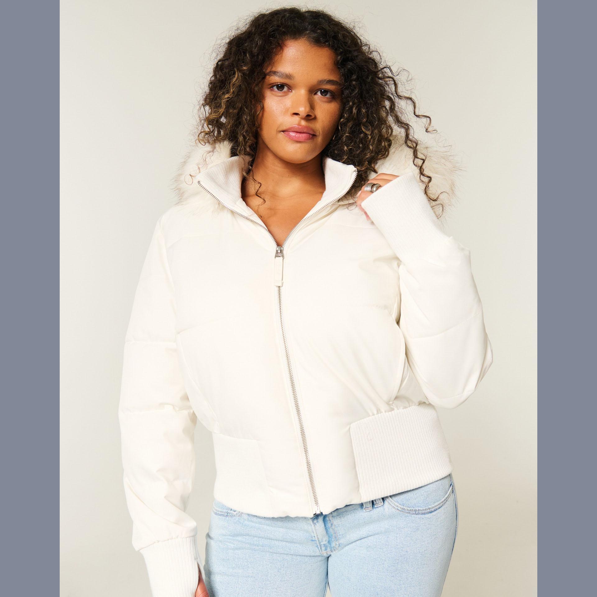 

Модные женские куртки с капюшоном, уличные свободные куртки на молнии с длинным рукавом, зимняя однотонная утепленная женская верхняя одежда S