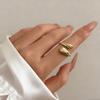 2Pcs Vintage Chunky Waterdrop Bangle Ring Set For Women Fashion Simple Geometric Thick Jewelry Set Trendy Party Jewelry Gift