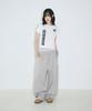 Seulliggeullou Love Emoji Check Layered Sweatpants [Gray]