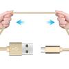 Câble Micro USB - Non spécifié - Lot de 2 - 1M - Nylon Doré - Compatible Android