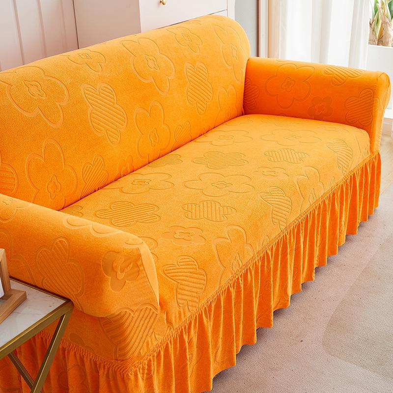 Thickened skirt jacquard sofa cover All-inclusive cover Full cover Sofa cover Universal non-slip and dust-proof sofa cover Clearance