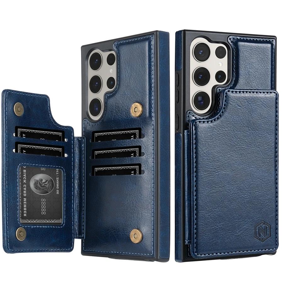 Wallet RFID Blocking Layer Protect Anti-Theft Magnetic Leather Case For Samsung Galaxy S26 Ultra S2 Plus S24 S23 S22 S21 S20 FE