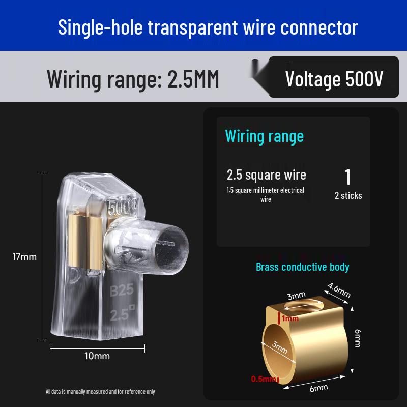 

Screw-Type Transparent Quick Connector for 4/6/10 sq mm High-Power Wire