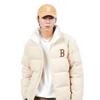 MLB Letter Towel Embroidered Thick Warm Corduroy Stand Collar Loose Short Down Jacket Unisex Jacket Off-White 3ADJB0826-43BGL
