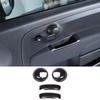 For Fiat 500 2010-2026 ABS Carbon Fiber Car Center Console Gear Shift Panel Steering Wheel Decorative Frame Sticker Accessories
