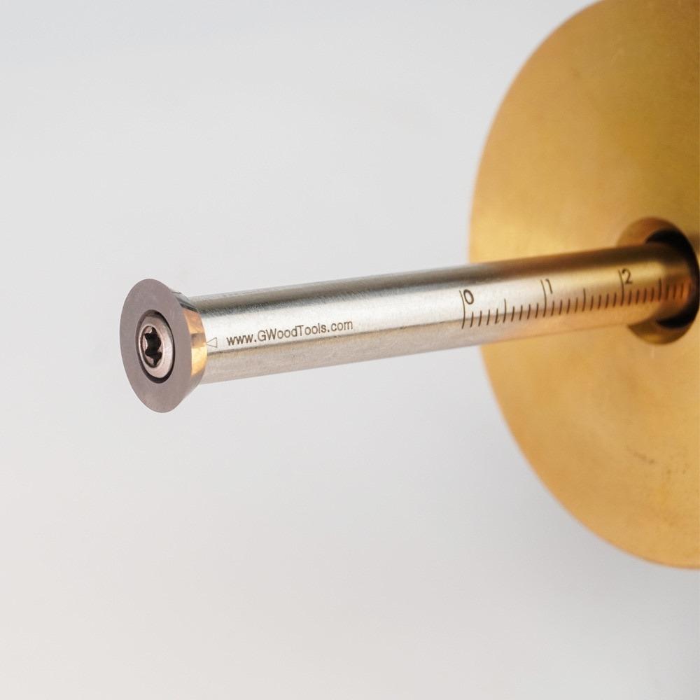 Calibre de marcare a roților Scriber de marcare pentru prelucrarea lemnului cu 2 tăietori de înlocuire Bară de metal solid Instrument de marcat pentru lemn pentru dulgher