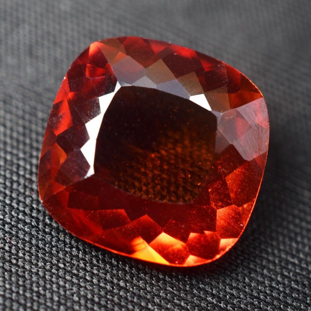 Natural Orange Sapphire Loose Gemstone 10.15 Ct Square Cushion Cut September Birthday Birthstone