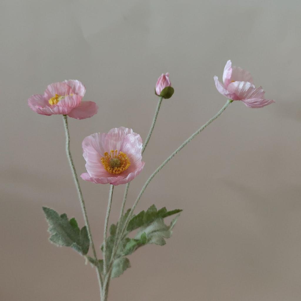 Artificial Flowers Fake Poppy Silk Flowers Long Stem Housewarming Garden Table Wedding DIY Party Wedding Home Bouquet Decor