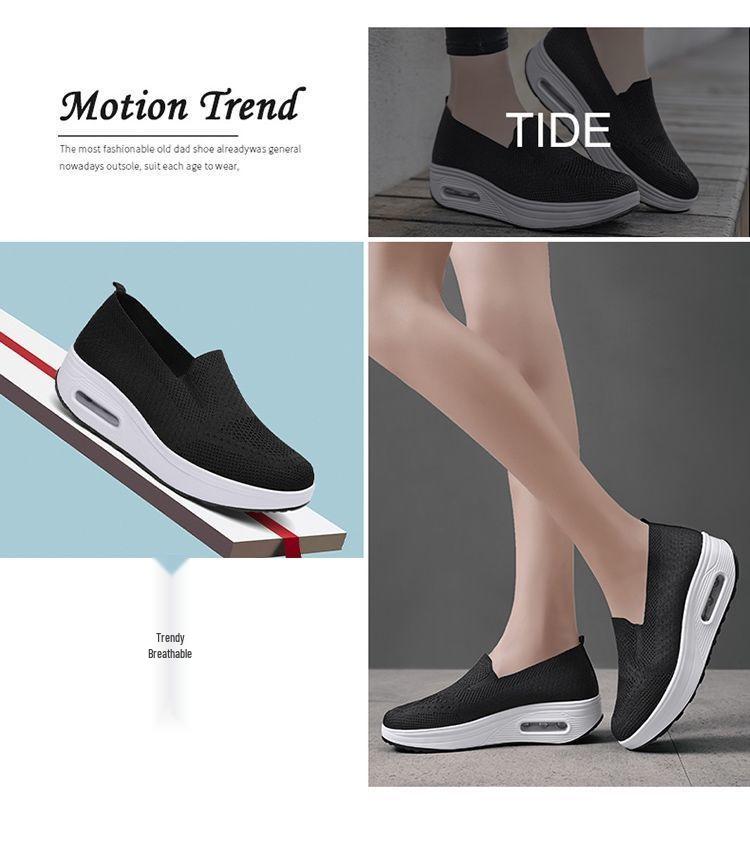 Women's Versatile Rocking Shoes - Fashionable Flat Bottom for Casual, Outdoor & Travel