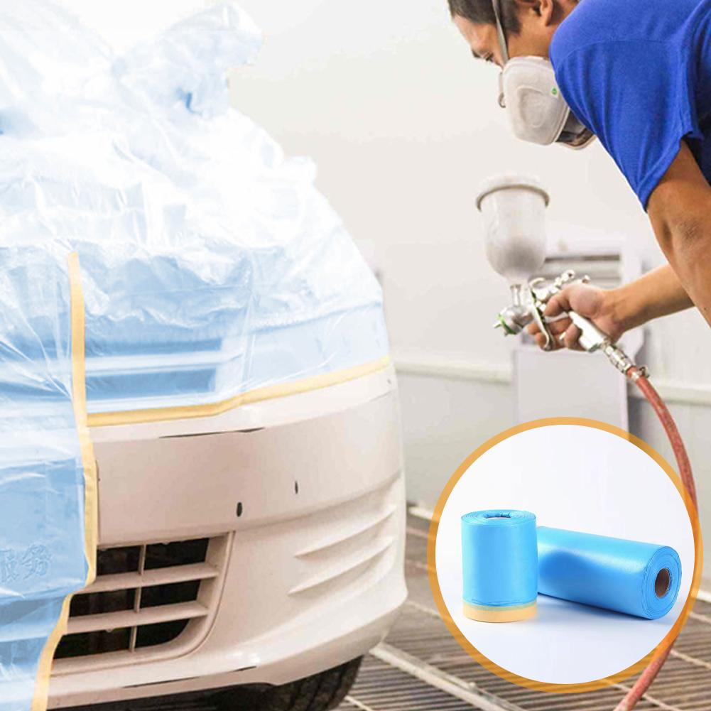 Car Repair Spray Paint Maskin Film Automotive Painters Tape Plastic Drop Cloth Sheeting No Residue for Painting