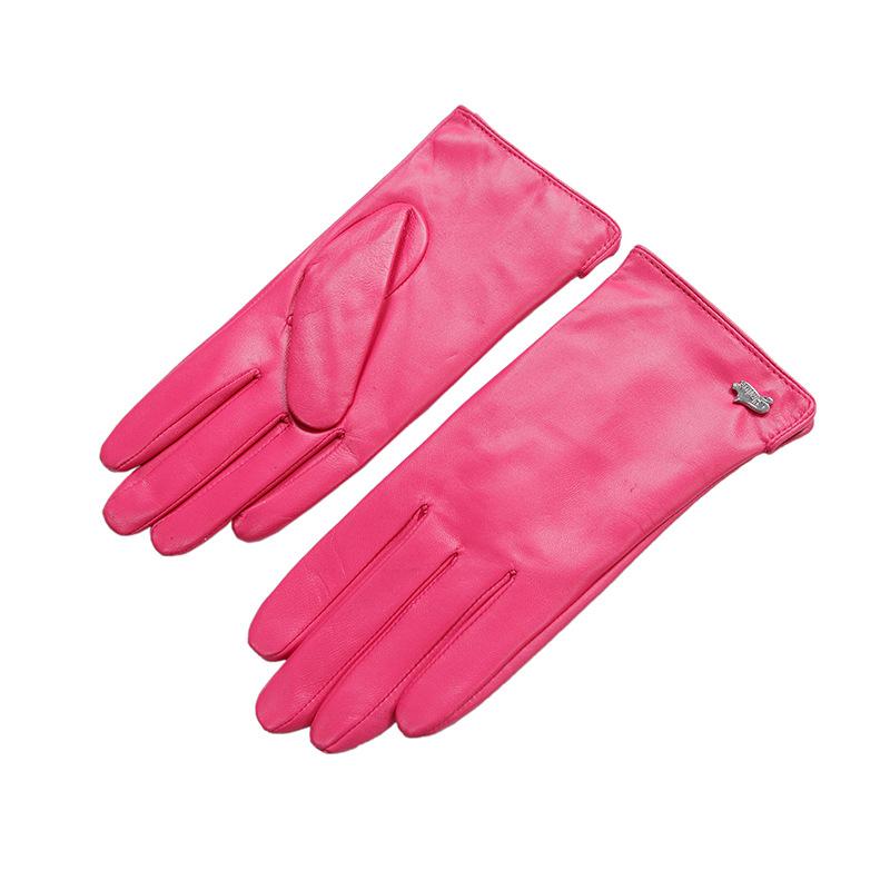 

Mary Simple and stylish basic warm genuine leather sheepskin gloves, available in multiple colors M рожевий червоний колір