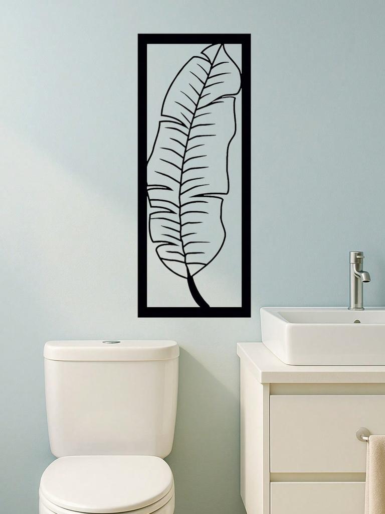 1pc Exquisite Metal Iron Leaf Wall Art, Rustproof Waterproof Home Decor for Living Room Bedroom