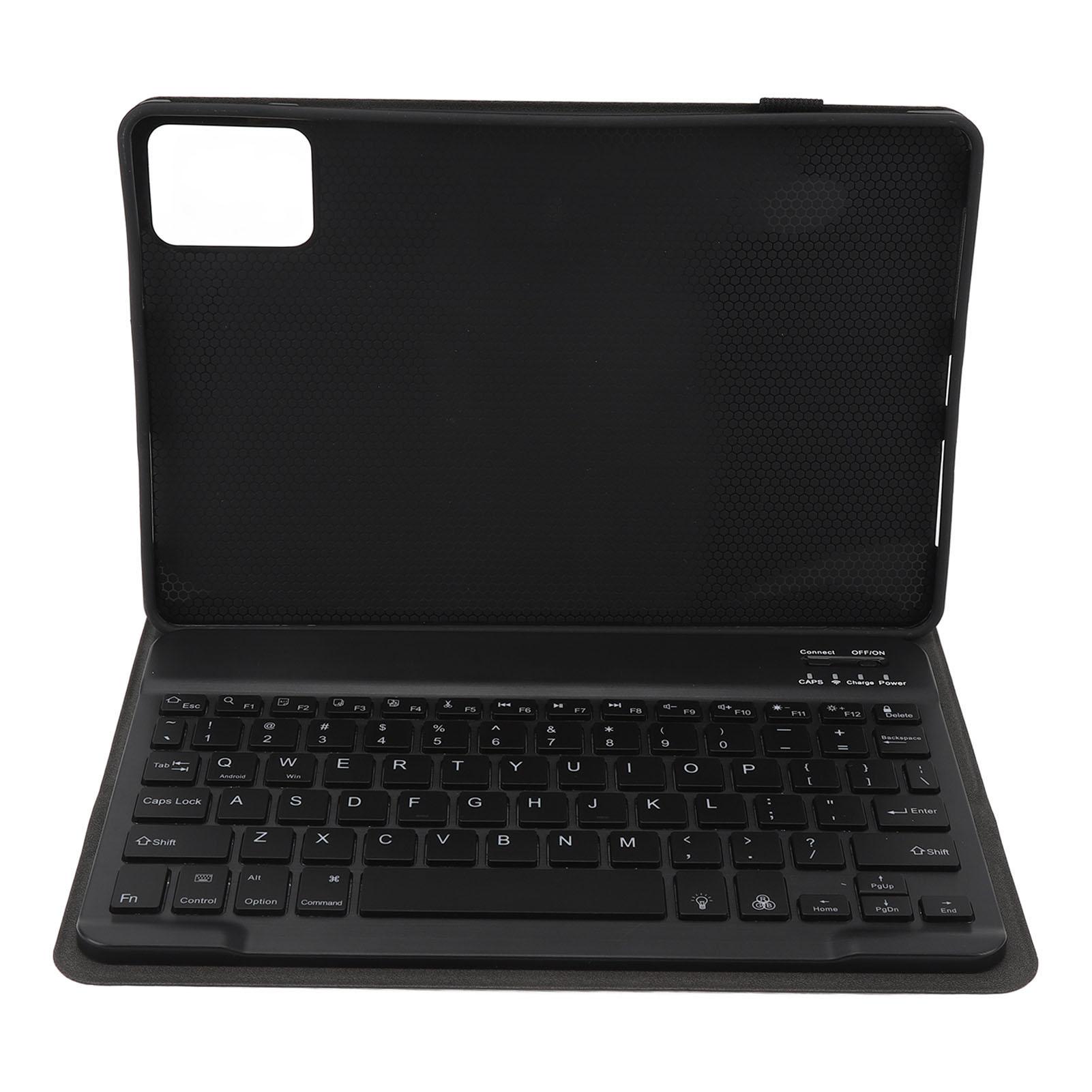 

Чехол для 11-дюймового планшета со встроенной съемной Bluetooth-клавиатурой, защитная обложка для планшета из ПУ кожи для Tab чёрный