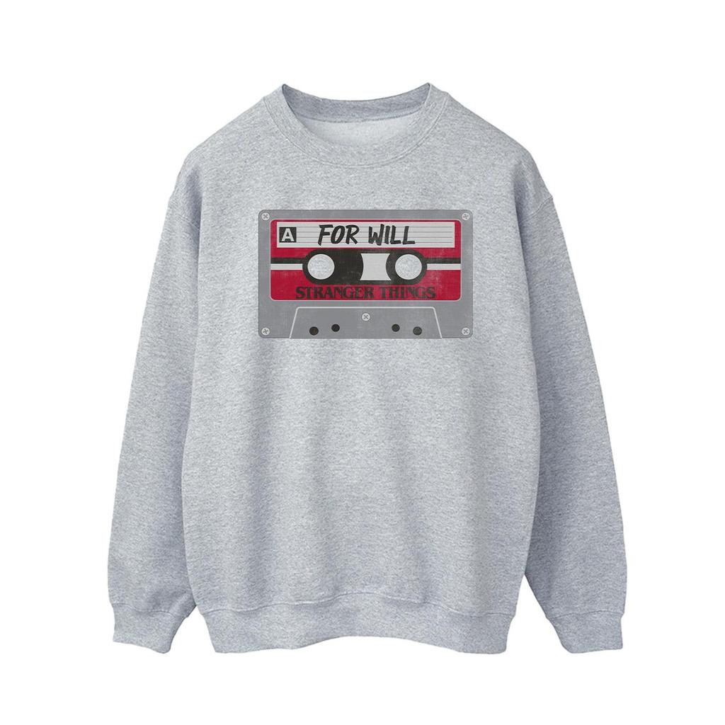 Netflix Mens Stranger Things Cassette For Will Sweatshirt