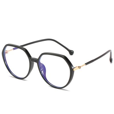 Tr90 Anti-Blue Light Flat Light Frame Plain Face Large Frame Glasses Frame Thin Face Women