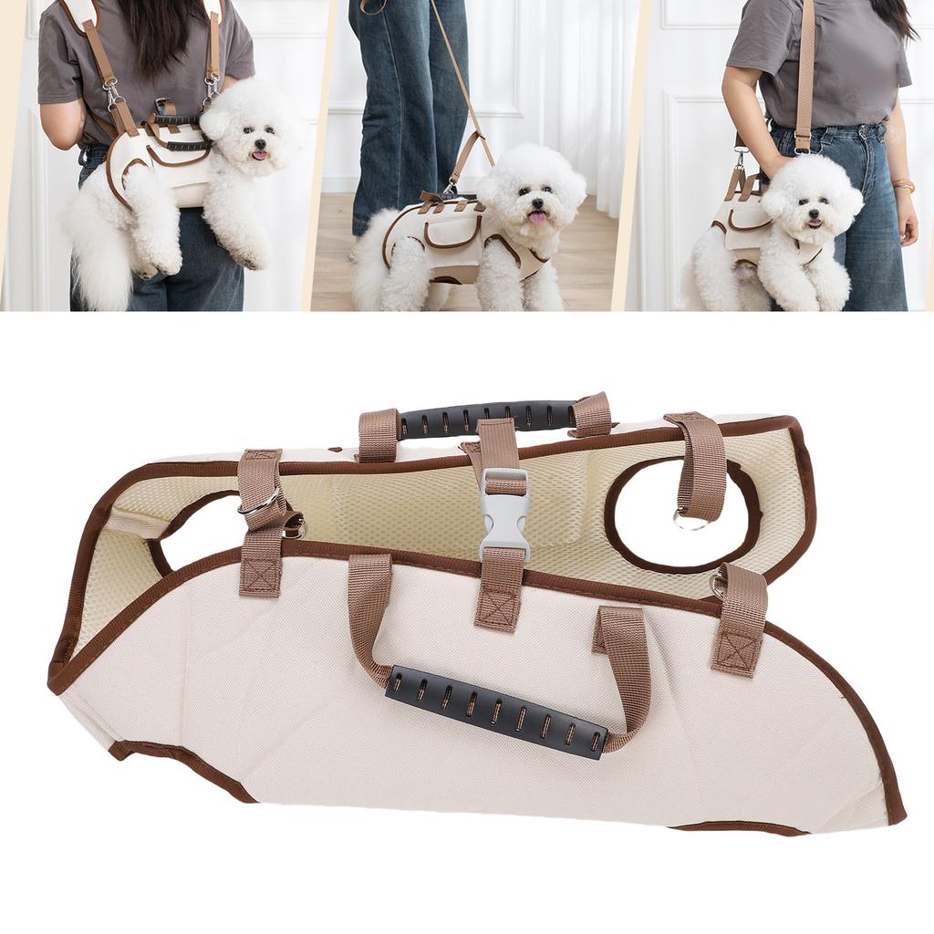 Dog Lift Harness Oxford Cloth Breathable Dog Full Body Support Sling Carrier for Small Dogs Cats Outdoor Travel