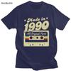 Made In 1990 T Shirt Unisex Cotton Fashion Tshirt Short Sleeve All Original Parts 30th 30 Years Old Birthday Gift Tee Top Clothing