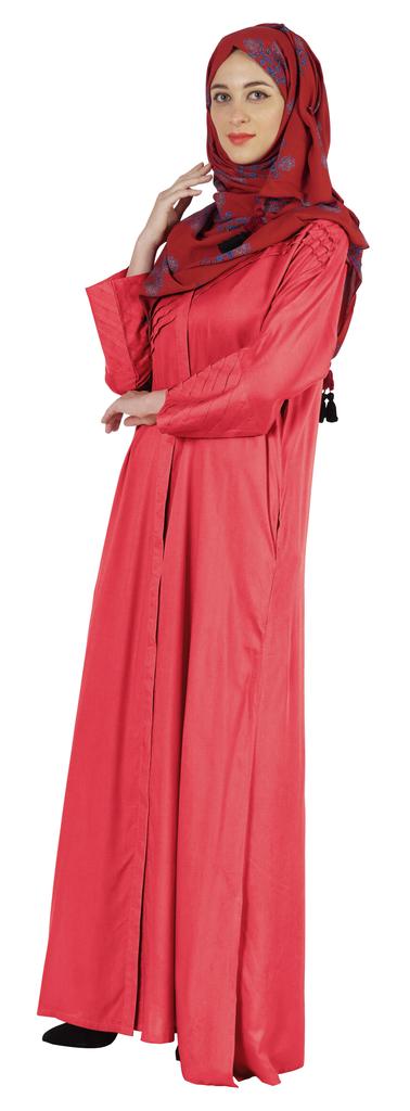 Bimba Islamic Clothes For Women Long Prayer Robe Maxi W  Printed Hijab Rayon Abaya Front Button Muslim