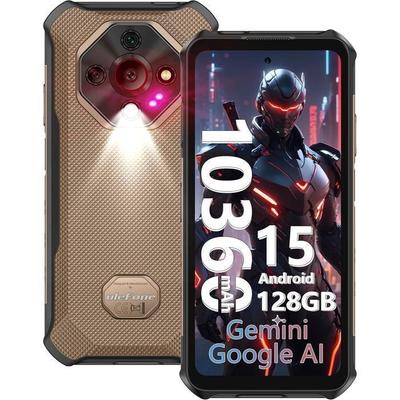 Smartphone Robuste Ulefone Armor X16 12GB+128GB 6,56" 10360mAh 48MP Téléphone Portable Incassable Android 15 Dual SIM/NFC Or