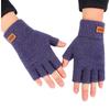 Thick Knitted Fingerless Gloves For Men Cold Weather Cycling Outdoor Activity Warm Thermals Protection