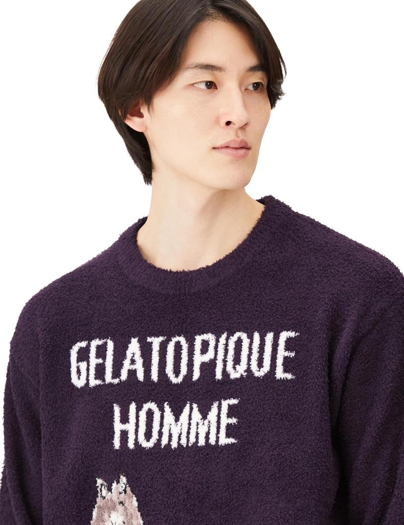 Gelato Pique HOMME Baby Moko Sleep Cat Pullover PMNT235982 PPL L Men's