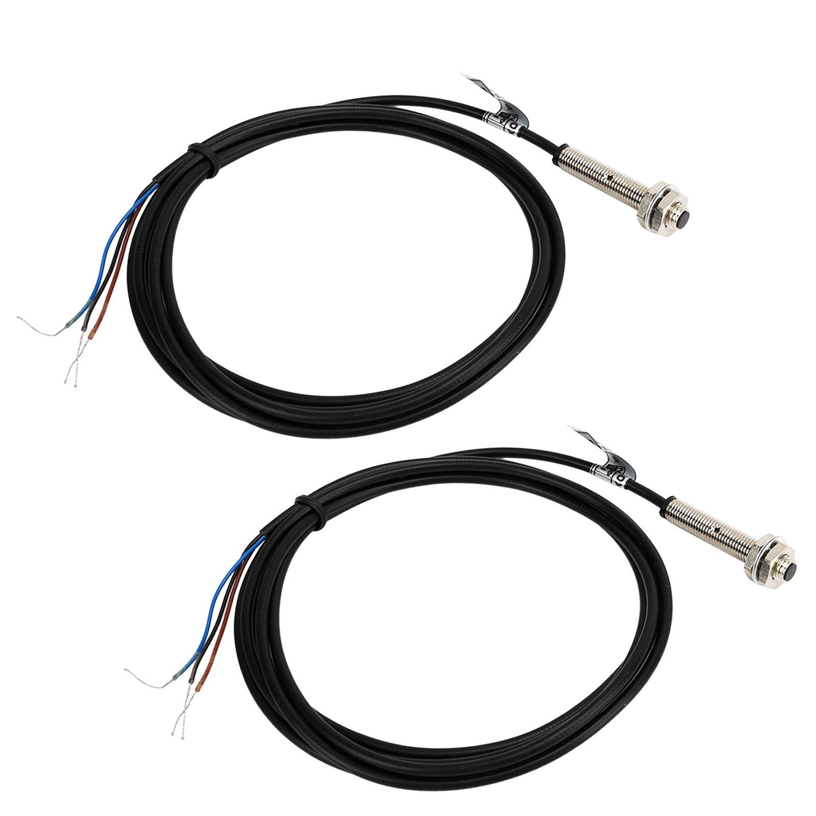 

2 Комплекти Датчик наближення Водонепроникний NPN DC 3 дроти Нормально відкритий NO Датчик наближення 636 В постійного струму