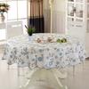 Florals Pattern Tablecloth Oilproof Waterproofs Easy Cleaning Round Table Cover for Home Restaurant Decors Table Cloth