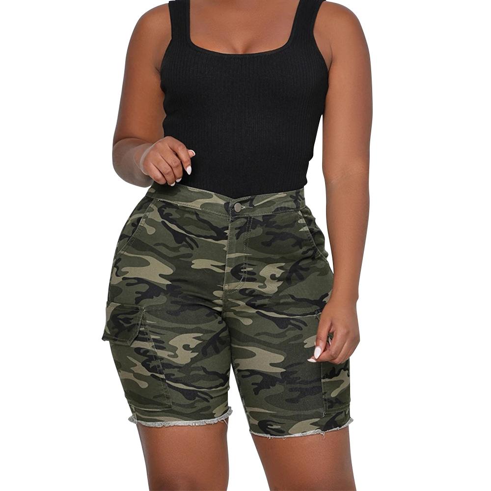 Buy Women Camouflage Print High Waist 