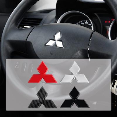 ABS Car Steering Wheel Badge Sticker Decoration Accessories For 9 Ralliart EX Colt Outlander Pajero Lancer Eclipse X