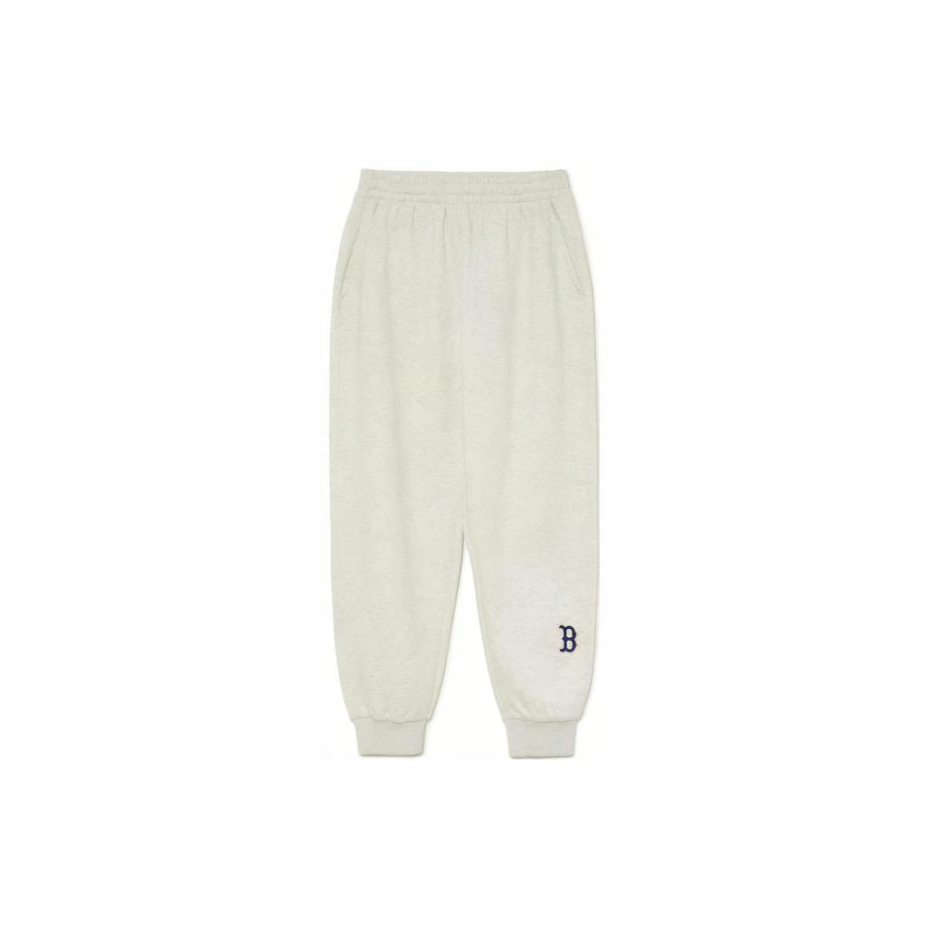 MLB Knitted Sweatpants Unisex Gray Moderate Cuffed Pants 3APTB0336-43MGL