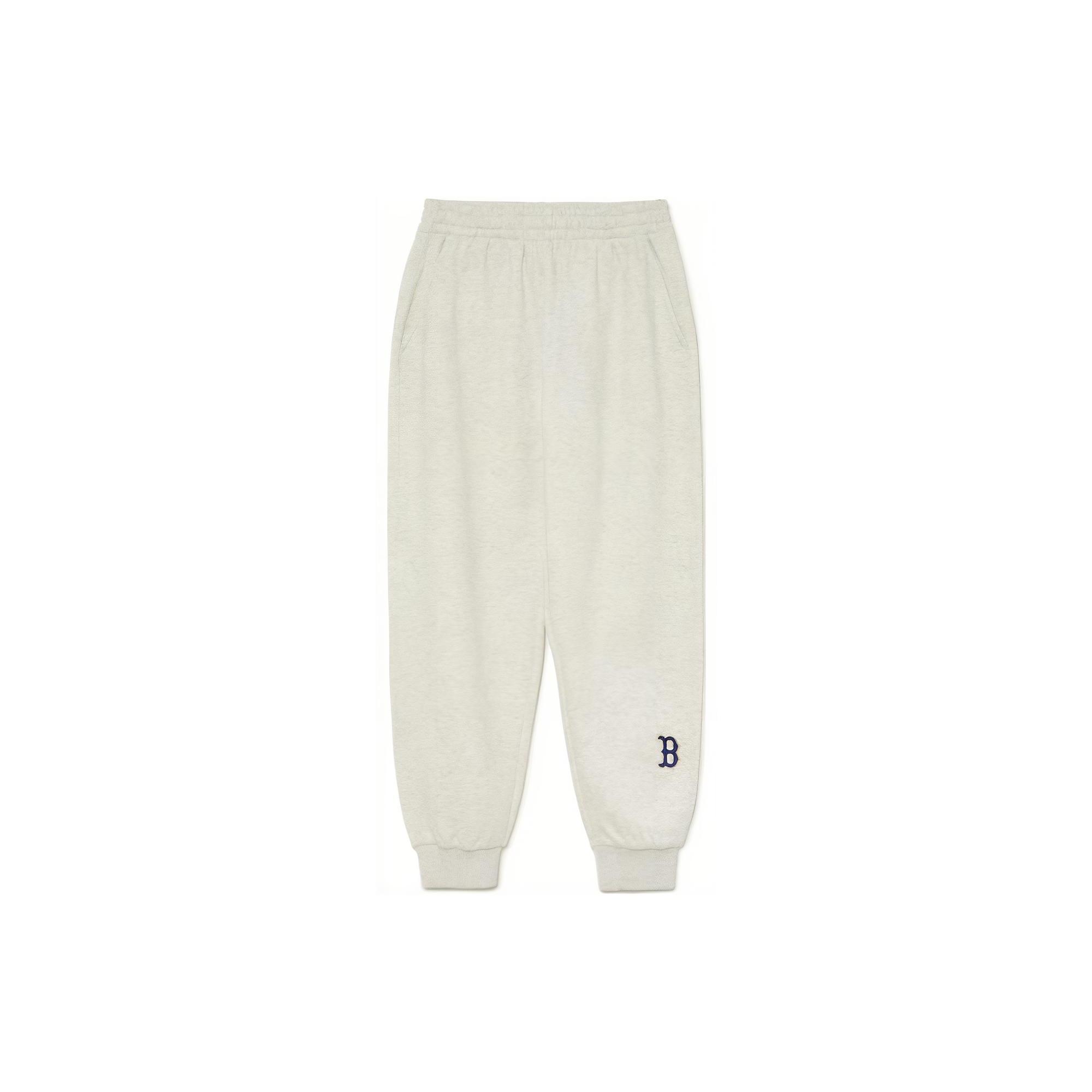 MLB Knitted Sweatpants Unisex Gray Moderate Cuffed Pants 3APTB0336-43MGL XXL