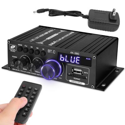 Amplificador Bluetooth HiFi Amplificador de Potência Estéreo Receptor Canal 2X40W Mini Amplificador Pequeno Amplificador de Áudio Doméstico Controle Alto-falante Entrada 5.0 2.0