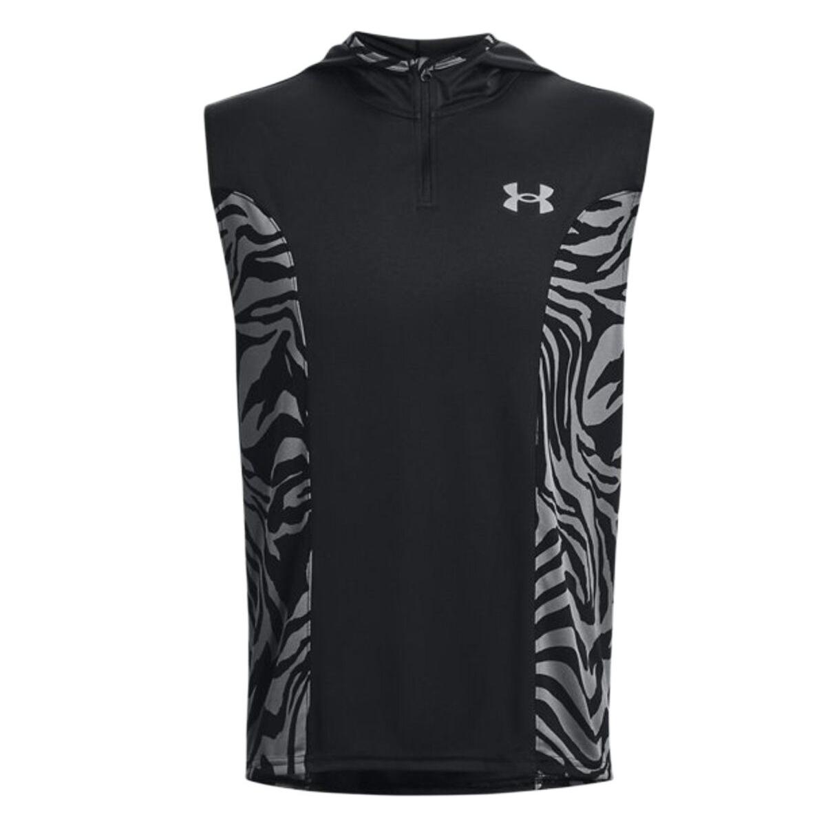 

Under Armour Мужской баскетбольный жилет Baseline Letter Logo Print с капюшоном и свободным рукавом, черный 1370240-004 M