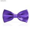 Men's Solid Color Shiny Polyester Silk Bow Tie - Multiple Colors for Weddings and Formal Wear