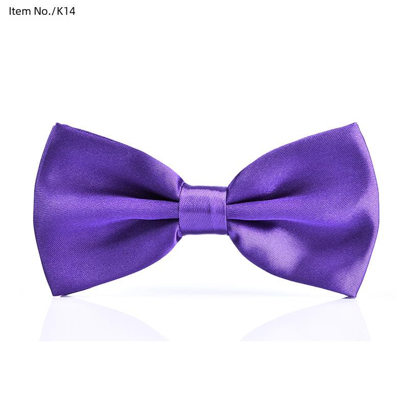 Men's Solid Color Shiny Polyester Silk Bow Tie - Multiple Colors for Weddings and Formal Wear