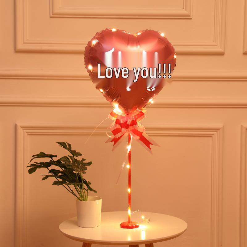 Leuchtende Ballons für Valentinstag, Heiratsantrag, Geburtstag & Liebesgeständnis Deko - Innen/Außen